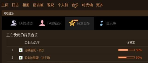 速查QQ好友空间的音乐